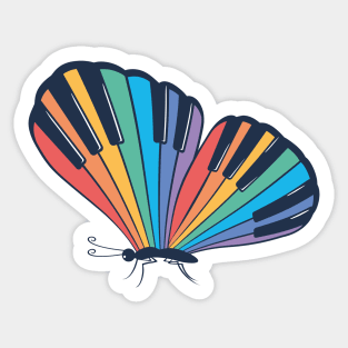 Musical Butterfly (Musical Rainbow) Sticker